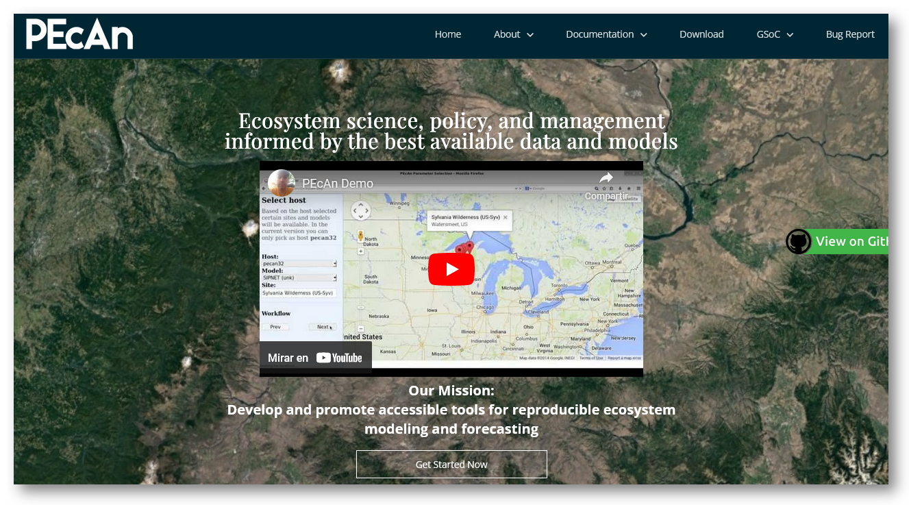 PEcAn project's website.